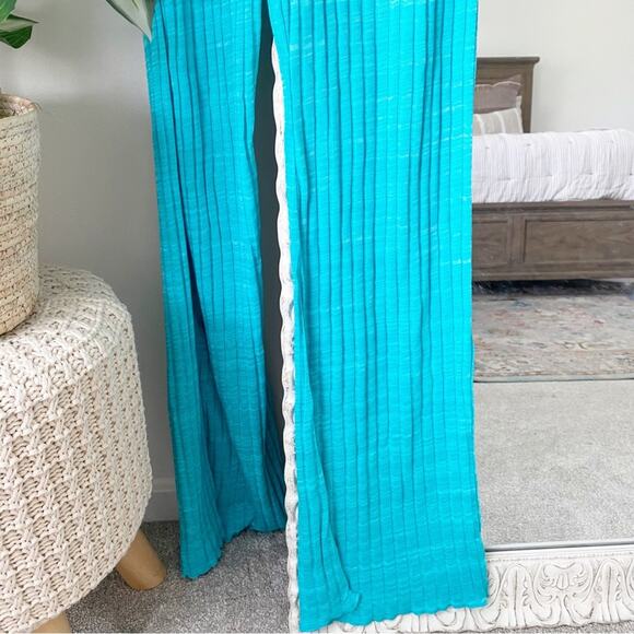 Zara Ribbed Halter Flare Jumpsuit - Picture 9 of 16